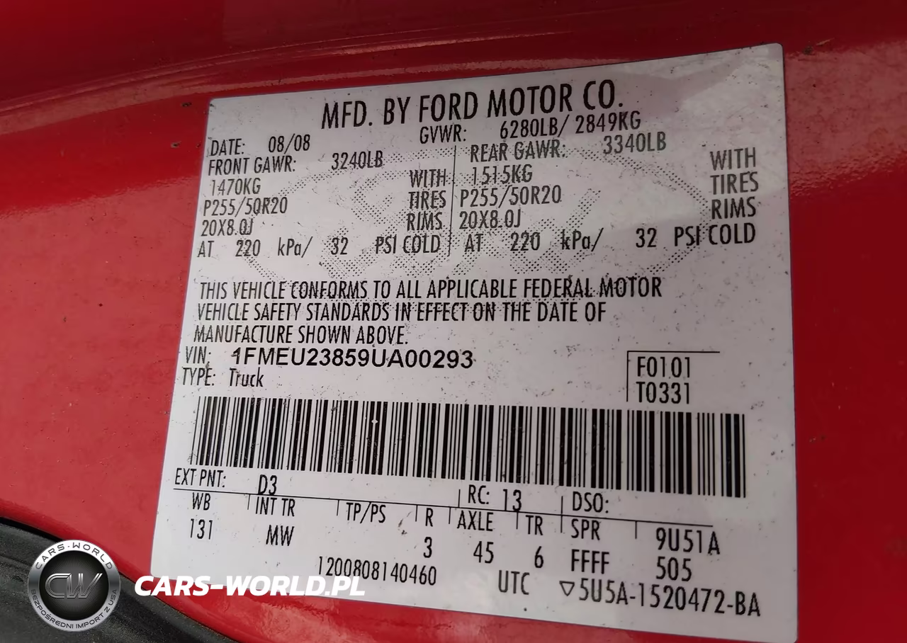 2009 Ford Explorer Sport Trac Limited VIN:1FMEU23859UA00293 - 9