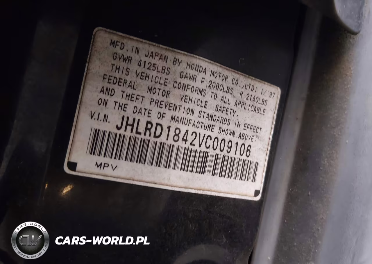 1997 Honda Cr-V VIN:JHLRD1842VC009106 - 9