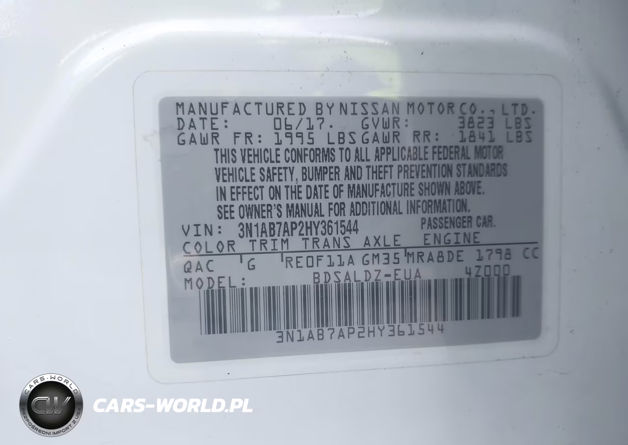 2017 Nissan Sentra Sv VIN:3N1AB7AP2HY361544 - 9