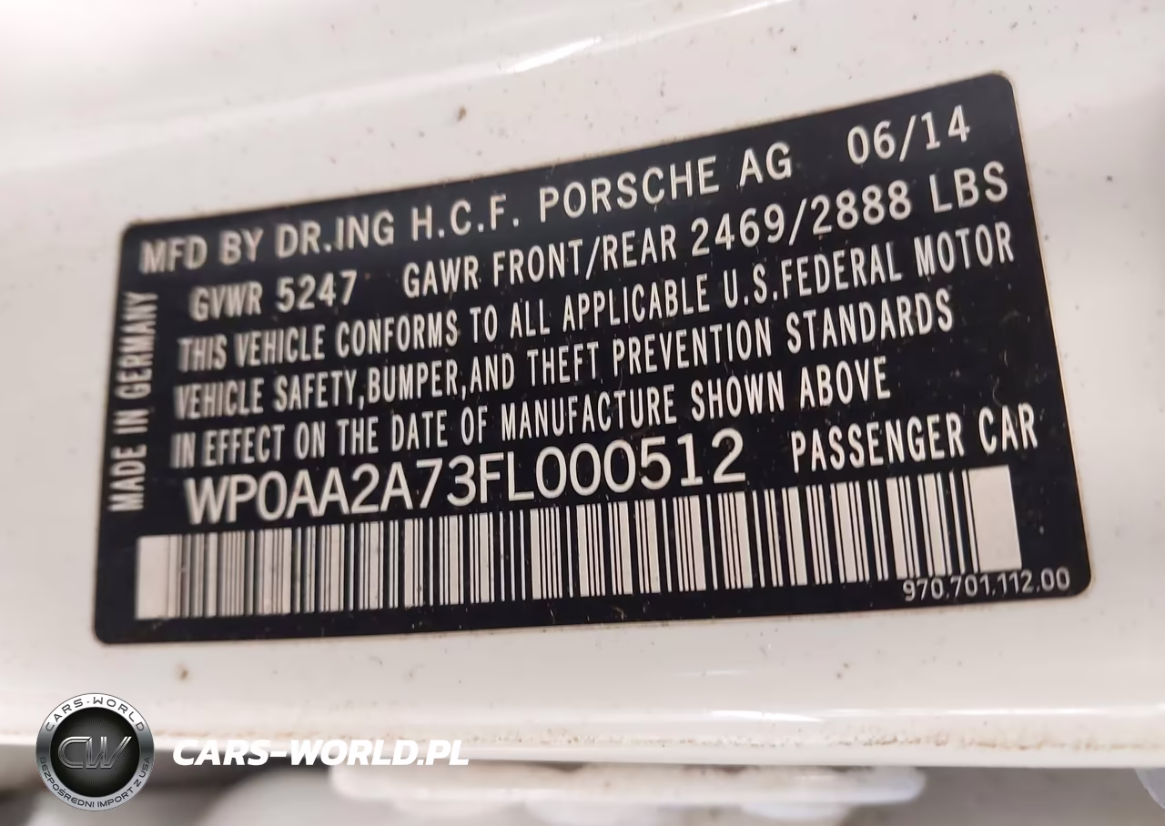 2015 Porsche Panamera 4 VIN:WP0AA2A73FL000512 - 9