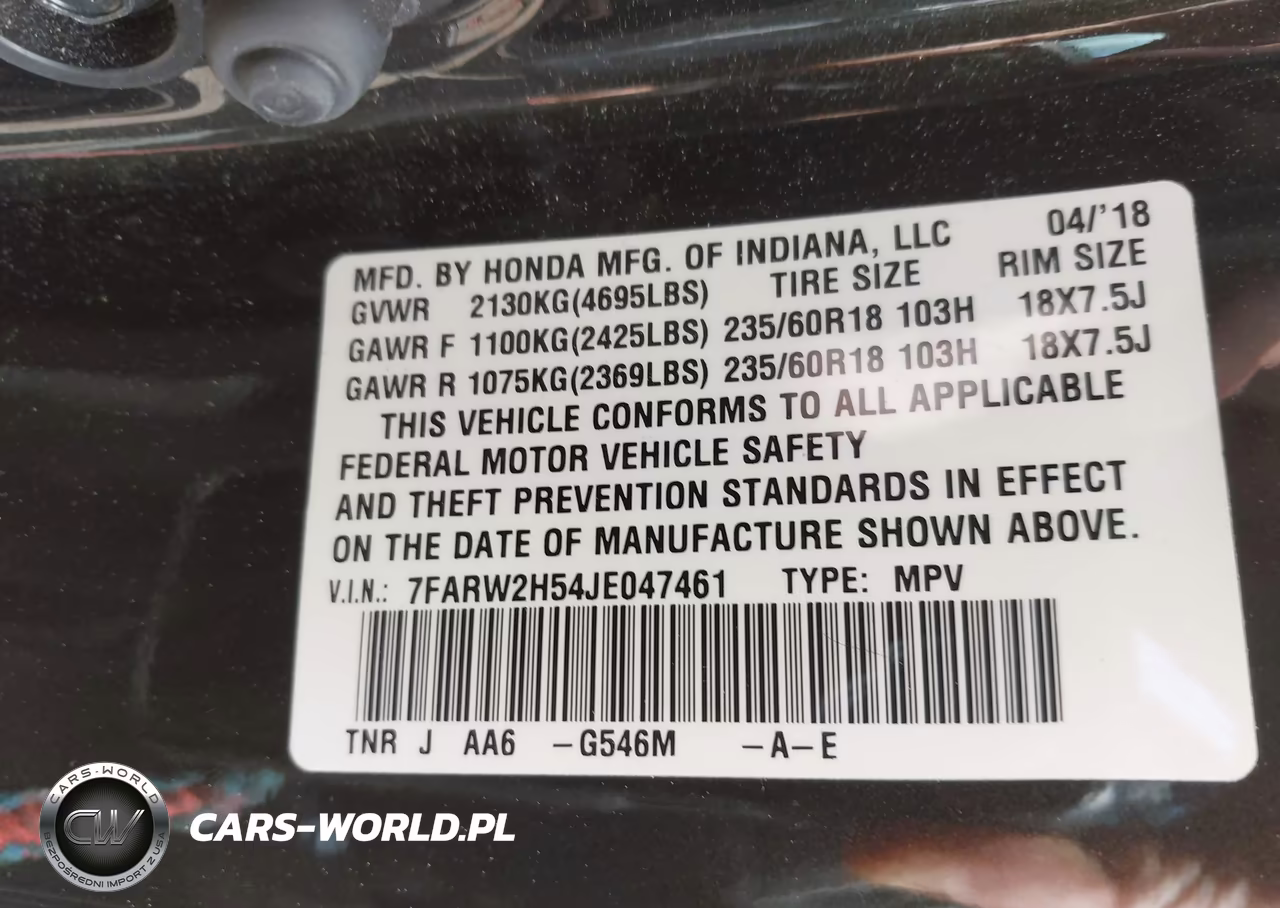 2018 Honda Cr-V Ex VIN:7FARW2H54JE047461 - 9