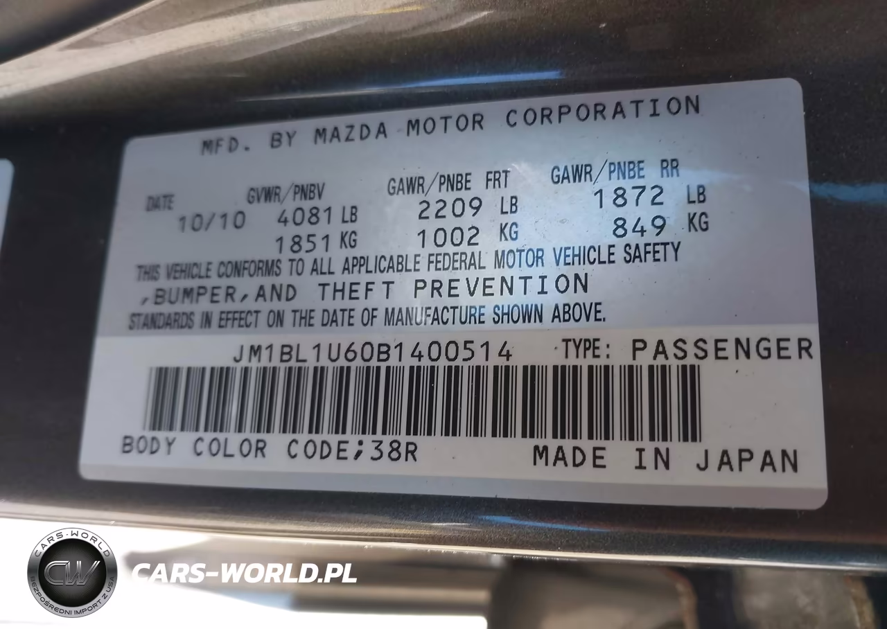 2011 Mazda Mazda3 S Sport VIN:JM1BL1U60B1400514 - 9