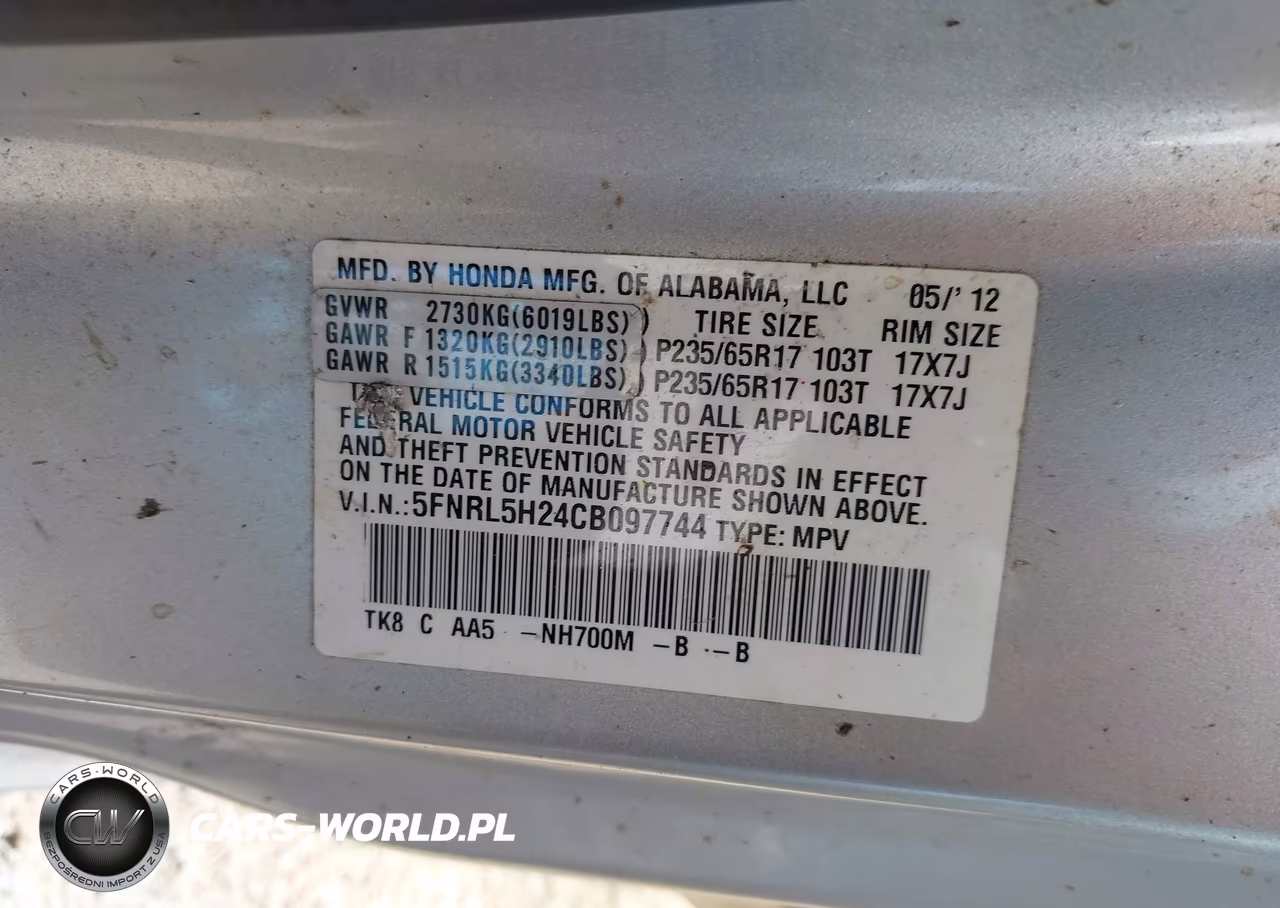 2012 Honda Odyssey Lx VIN:5FNRL5H24CB097744 - 9