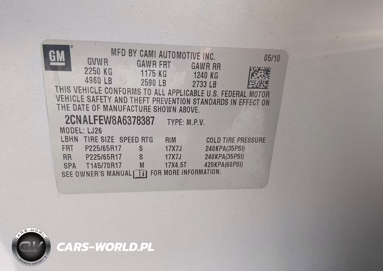 2010 Chevrolet Equinox Ltz VIN:2CNALFEW8A6378387 - 9