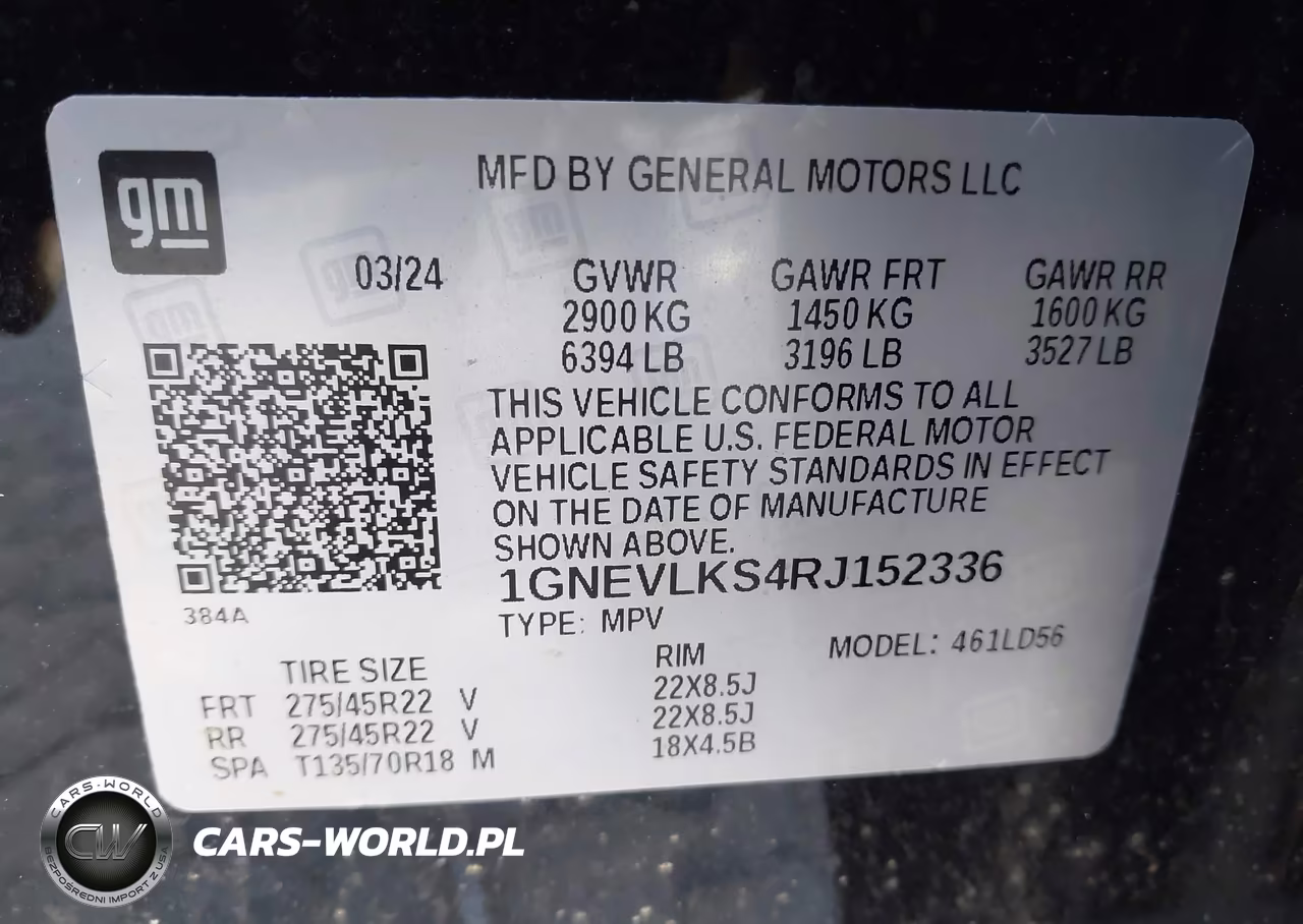 2024 Chevrolet Traverse Awd Rs VIN:1GNEVLKS4RJ152336 - 9