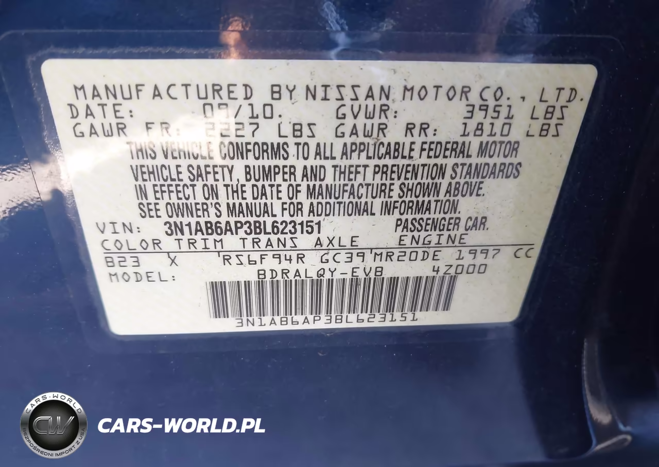 2011 Nissan Sentra 2.0 VIN:3N1AB6AP3BL623151 - 9
