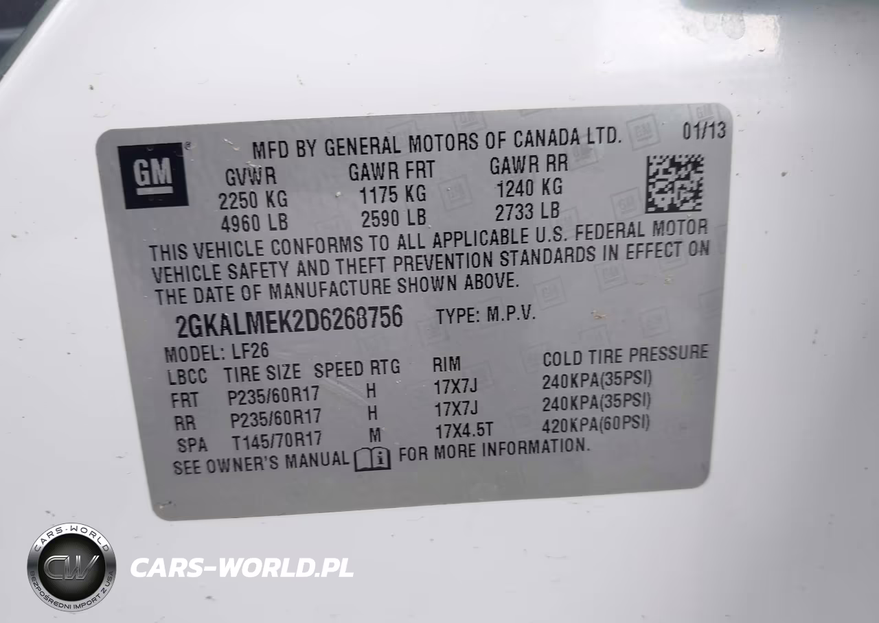 2013 GMC Terrain Sle-1 VIN:2GKALMEK2D6268756 - 9