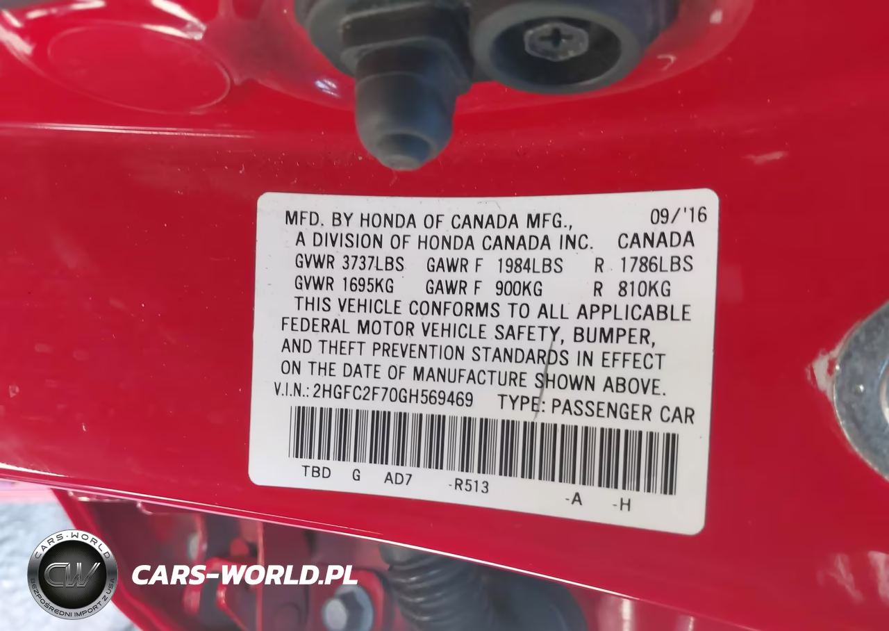 2016 Honda Civic Ex VIN:2HGFC2F70GH569469 - 9