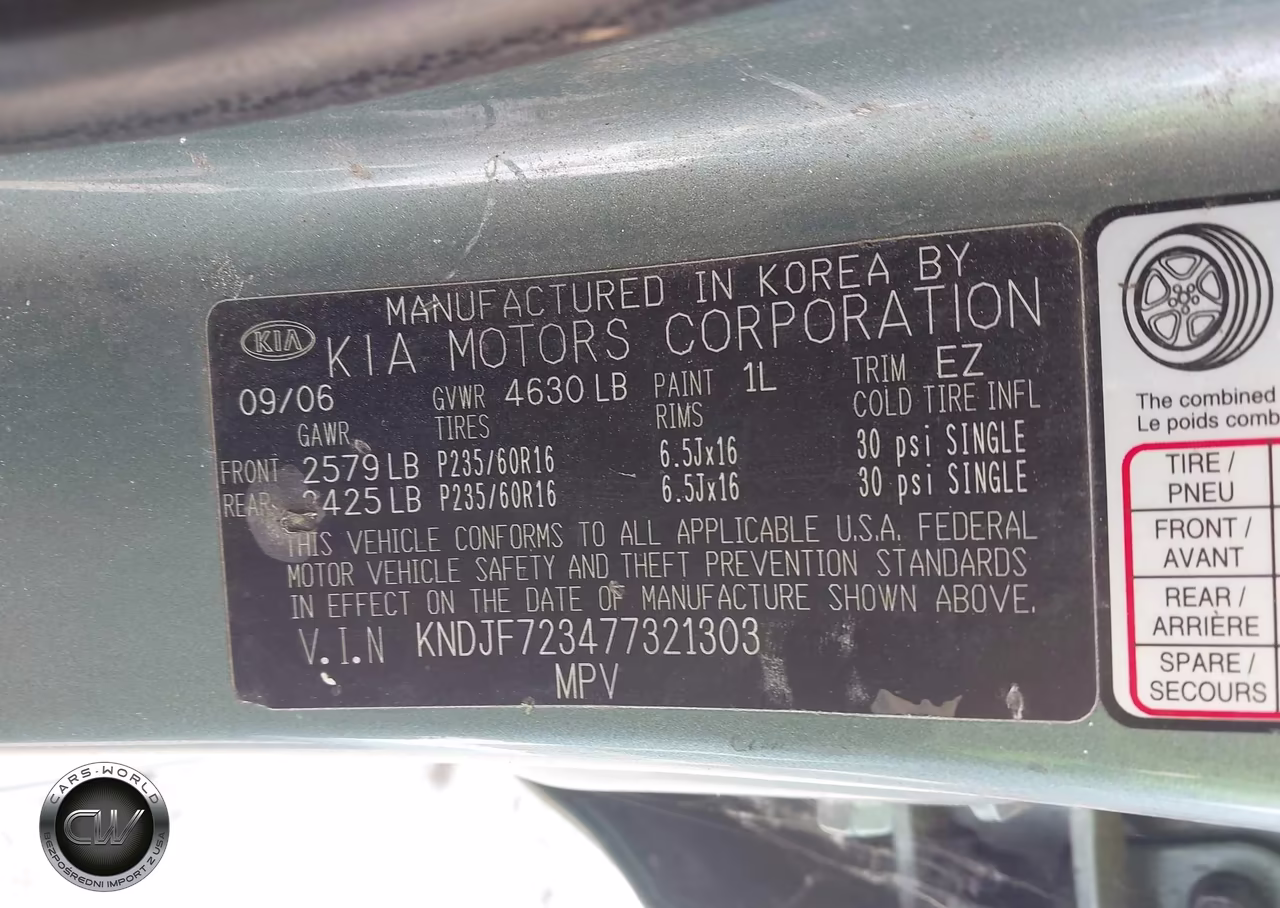 2007 Kia Sportage Lx V6 VIN:KNDJF723477321303 - 9