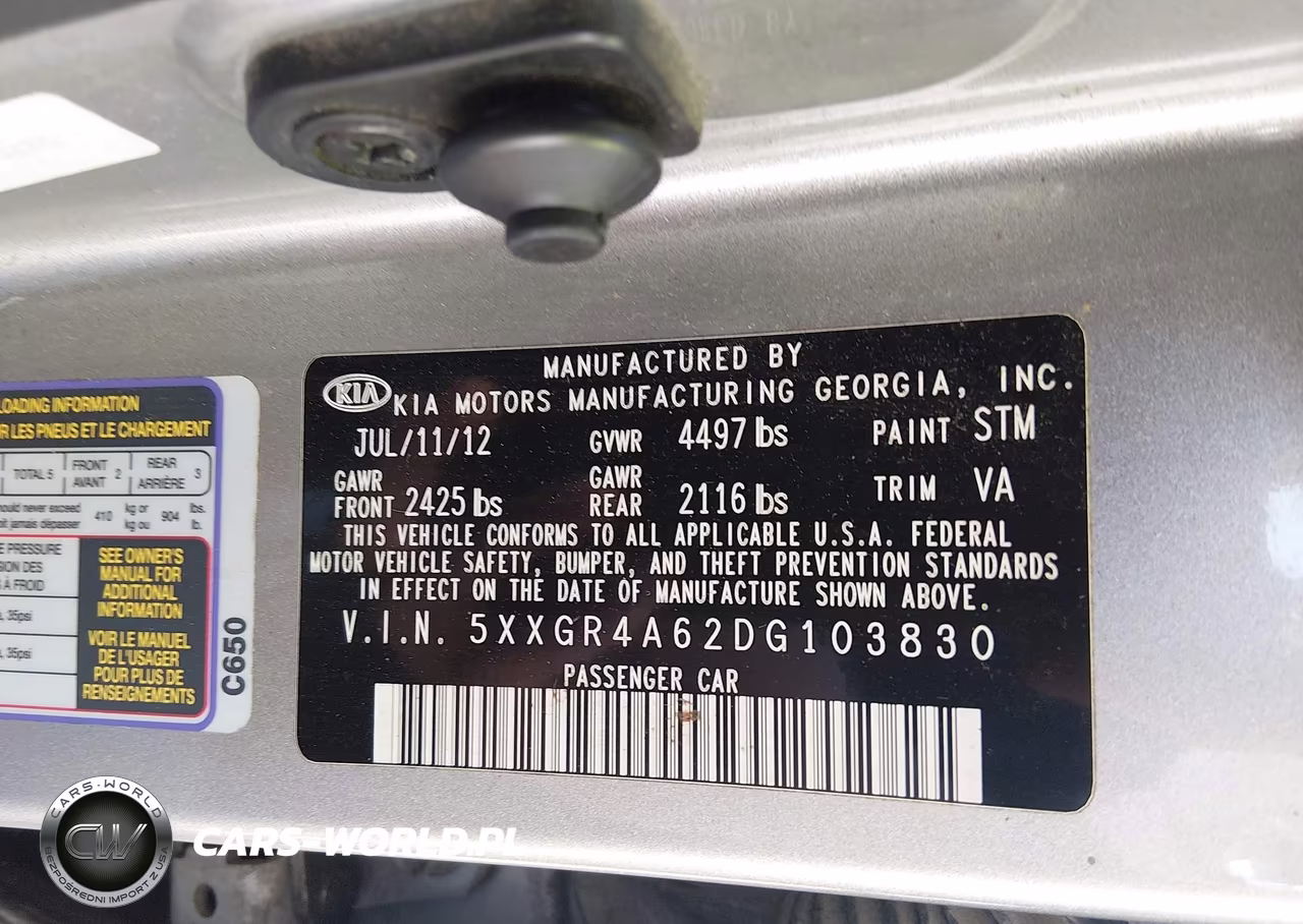 2013 Kia Optima Sx VIN:5XXGR4A62DG103830 - 9