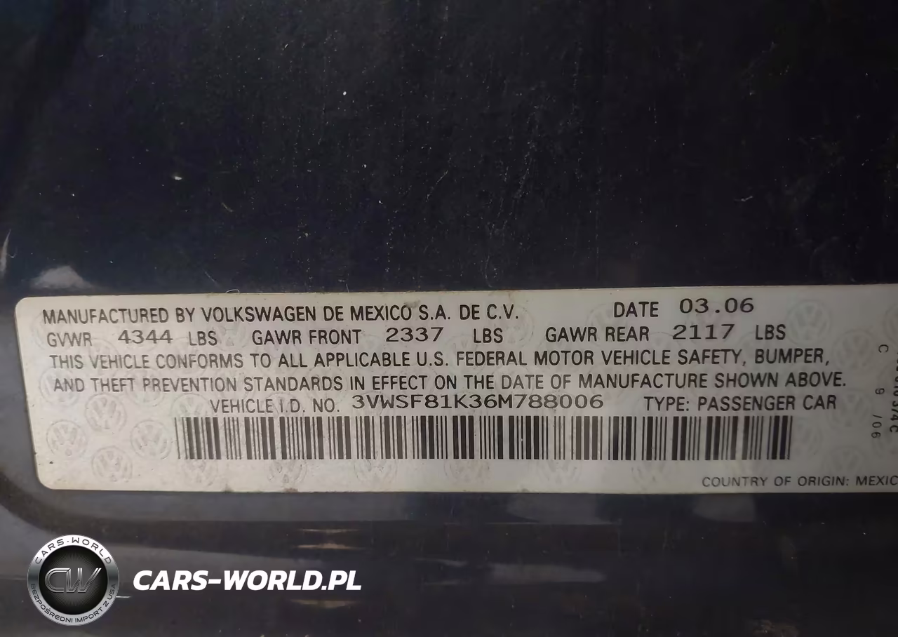 2006 Volkswagen Jetta 2.5 VIN:3VWSF81K36M788006 - 9