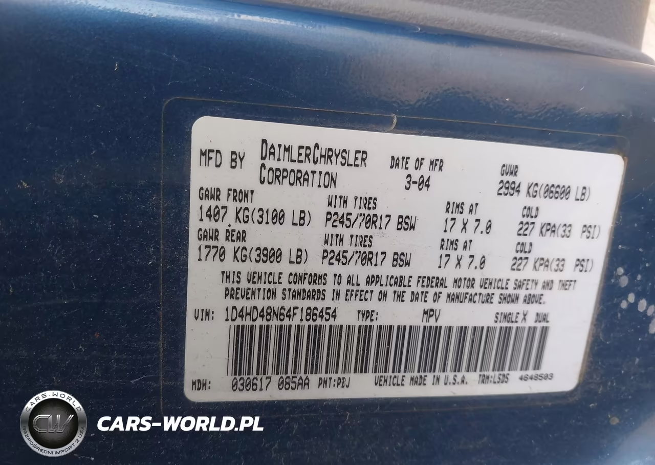 2004 Dodge Durango Slt VIN:1D4HD48N64F186454 - 9