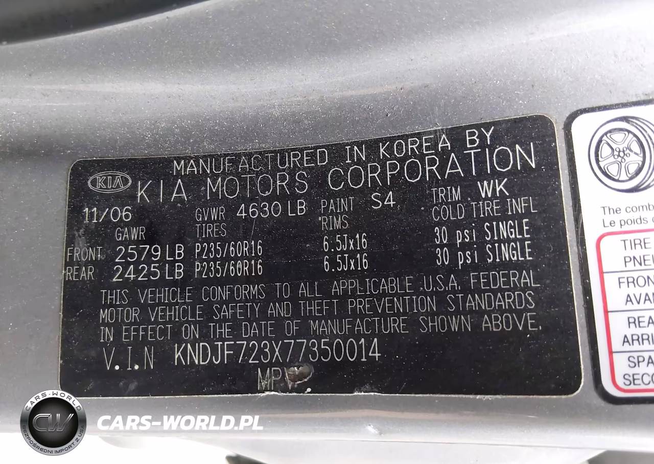 2007 Kia Sportage Lx V6 VIN:KNDJF723X77350014 - 9