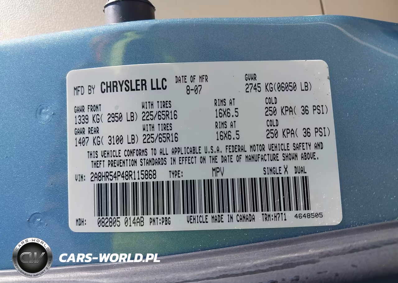 2008 Chrysler Town & Country Touring VIN:2A8HR54P48R115868 - 9