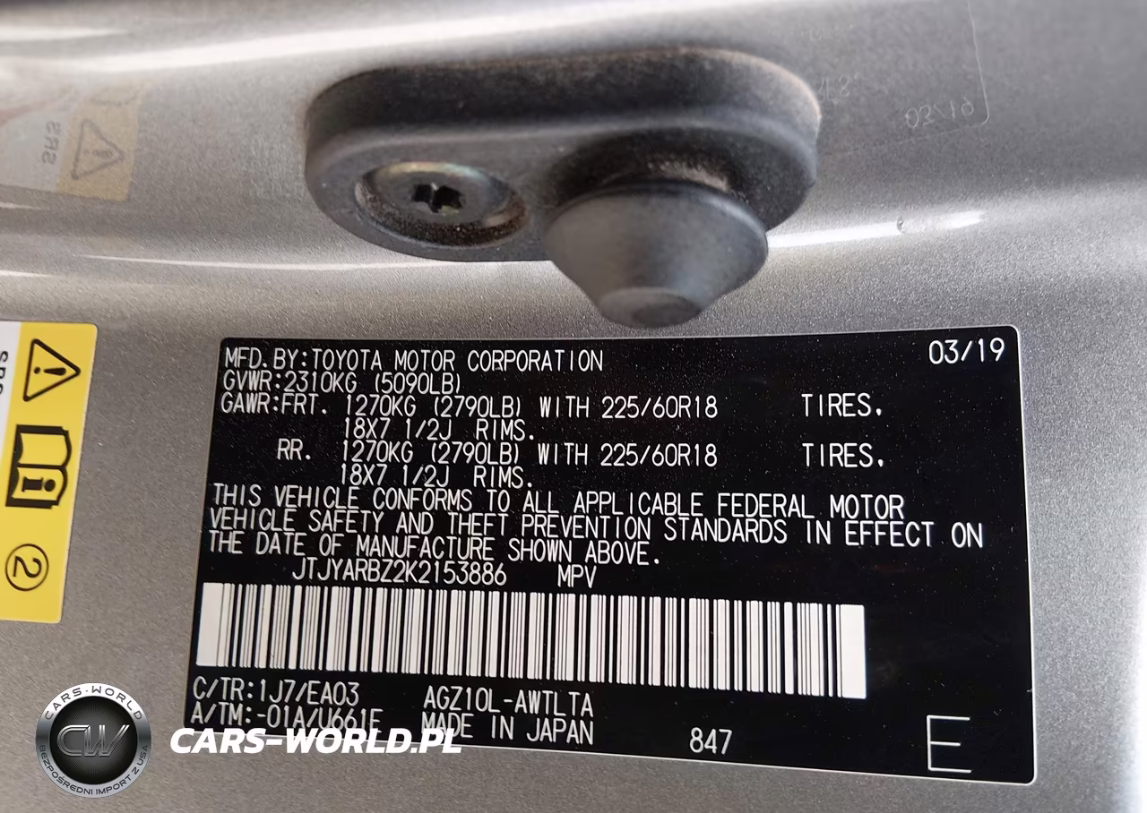 2019 Lexus Nx 300 VIN:JTJYARBZ2K2153886 - 9