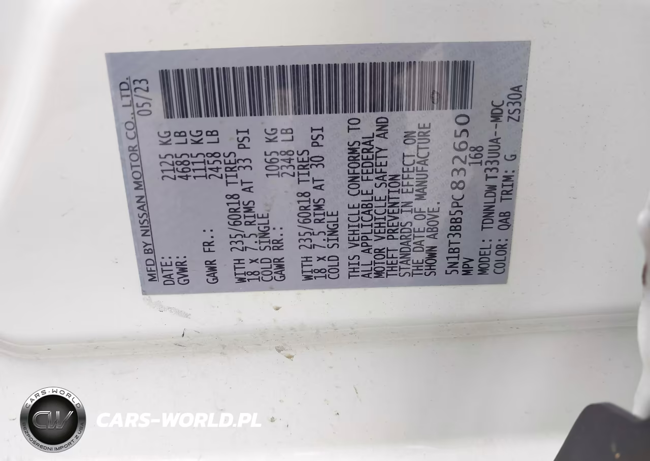 2023 Nissan Rogue Sv Intelligent Awd VIN:5N1BT3BB5PC832650 - 8