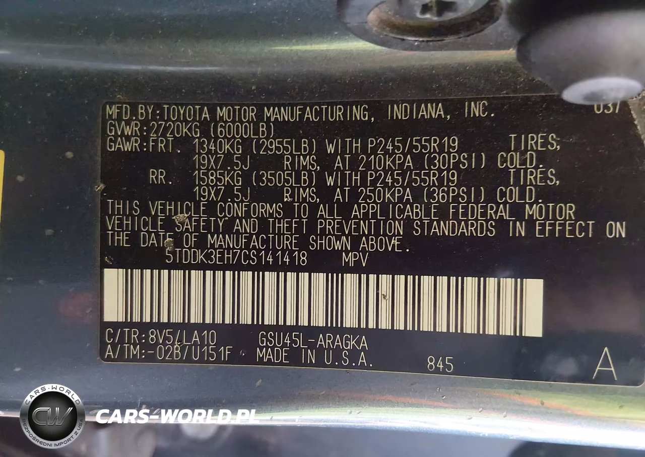 2012 Toyota Highlander Limited V6 VIN:5TDDK3EH7CS141418 - 8