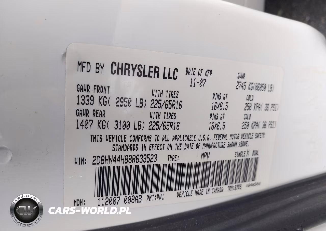 2008 Dodge Grand Caravan Se VIN:2D8HN44H88R633523 - 9