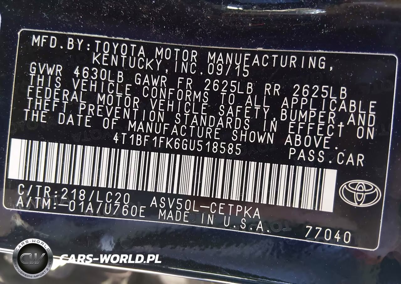 2016 Toyota Camry Xse VIN:4T1BF1FK6GU518585 - 9