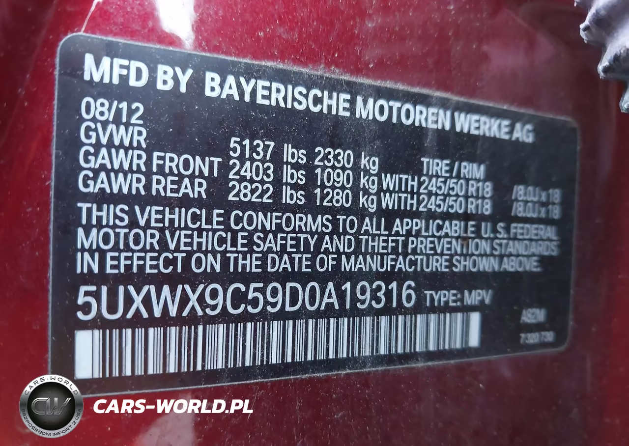 2013 BMW X3 xDrive28I VIN:5UXWX9C59D0A19316 - 9