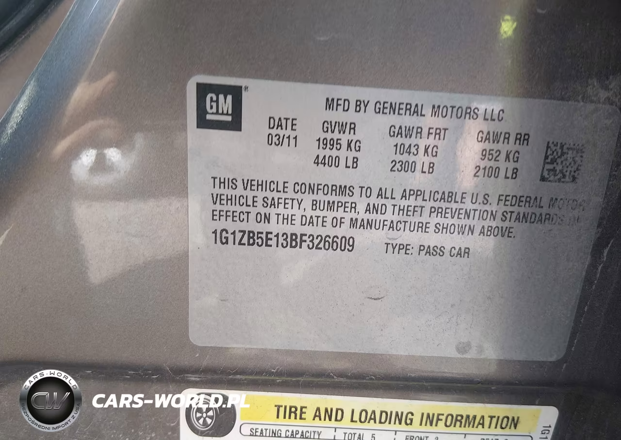 2011 Chevrolet Malibu Ls VIN:1G1ZB5E13BF326609 - 9