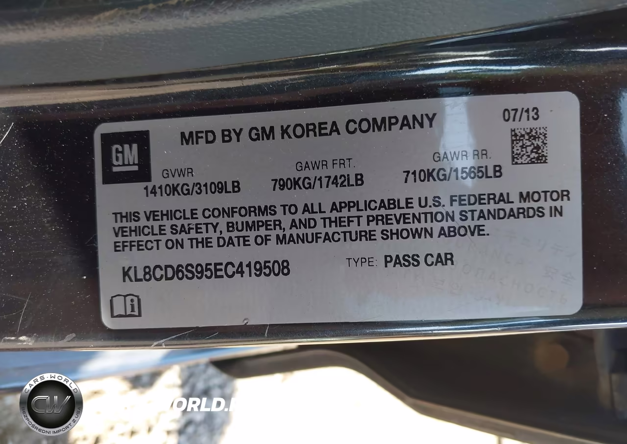 2014 Chevrolet Spark 1Lt Auto VIN:KL8CD6S95EC419508 - 9