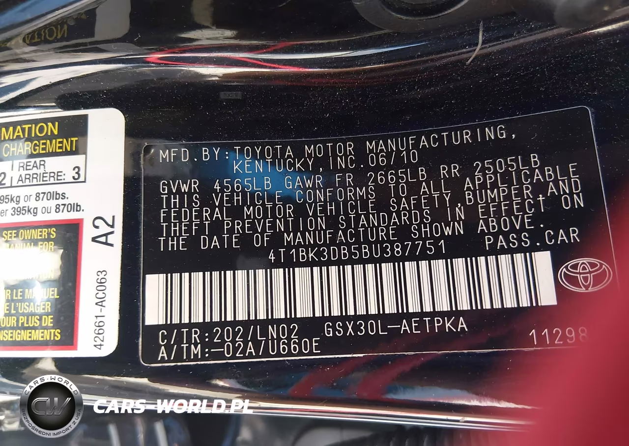 2011 Toyota Avalon Limited VIN:4T1BK3DB5BU387751 - 9