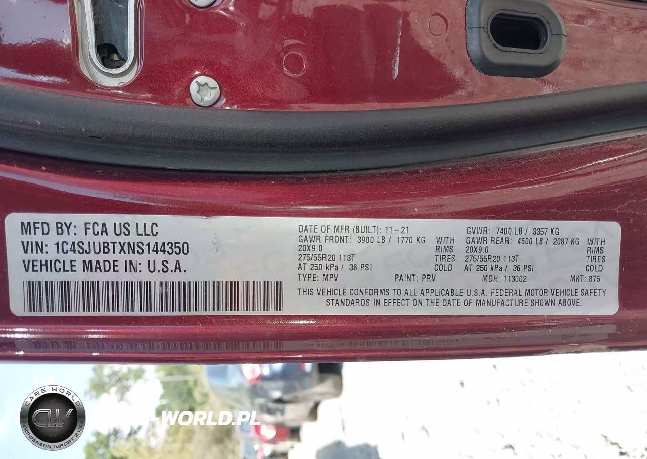 2022 Jeep Wagoneer Series Ii 4X2 VIN:1C4SJUBTXNS144350 - 9