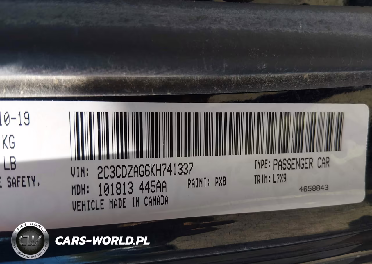 2019 Dodge Challenger Sxt VIN:2C3CDZAG6KH741337 - 9