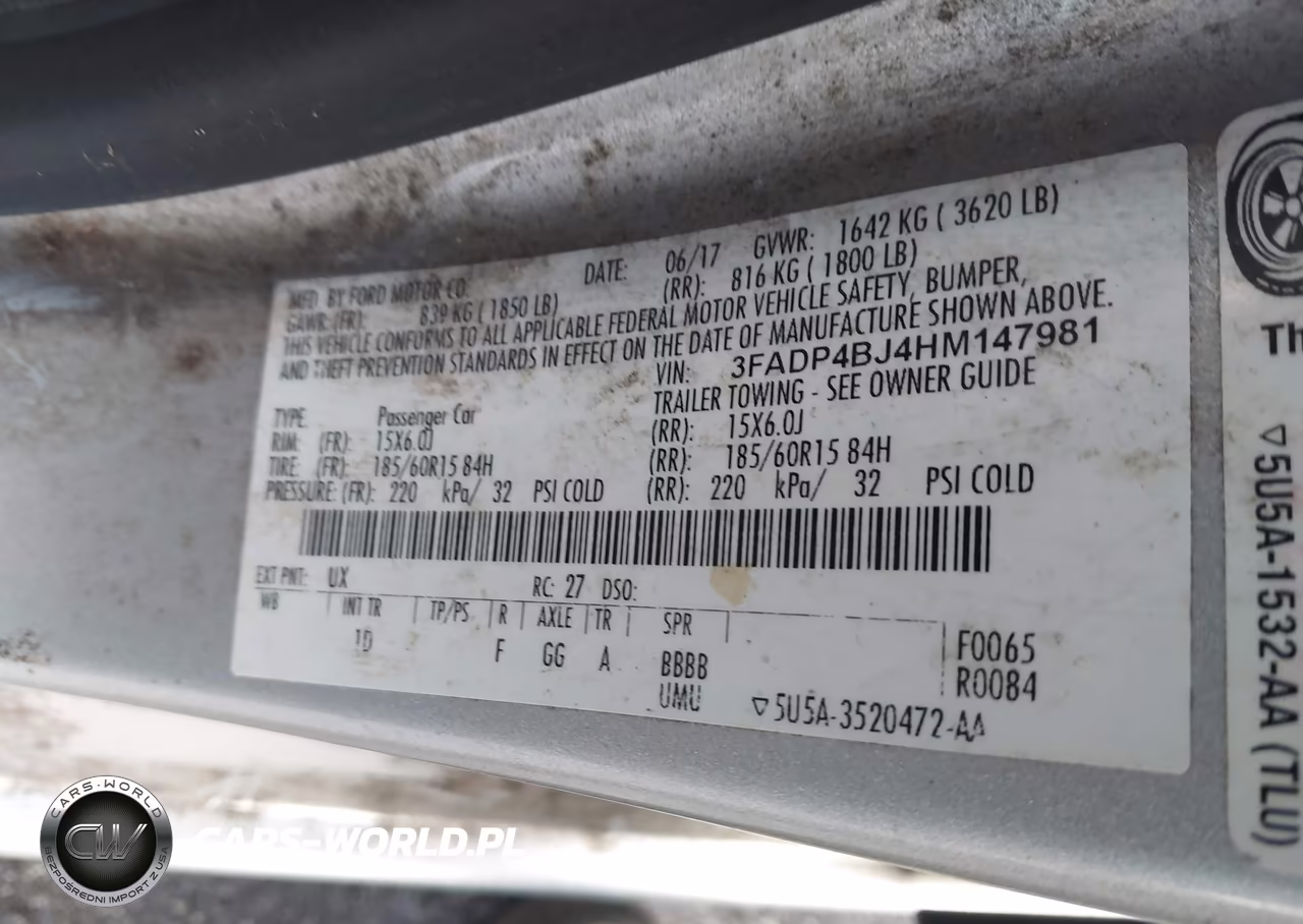 2017 Ford Fiesta Se VIN:3FADP4BJ4HM147981 - 9