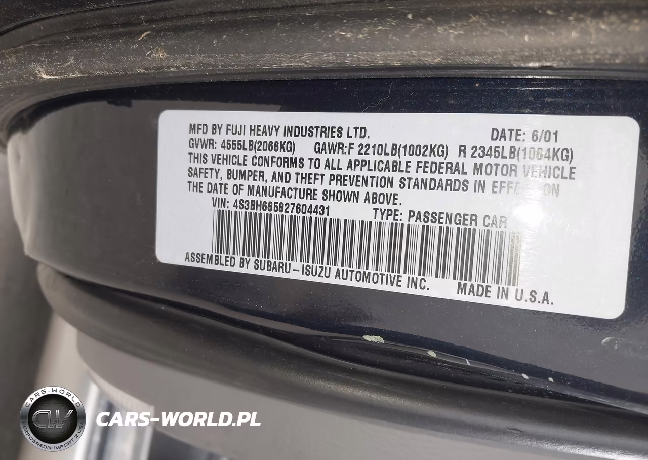 2002 Subaru Outback VIN:4S3BH665827604431 - 9