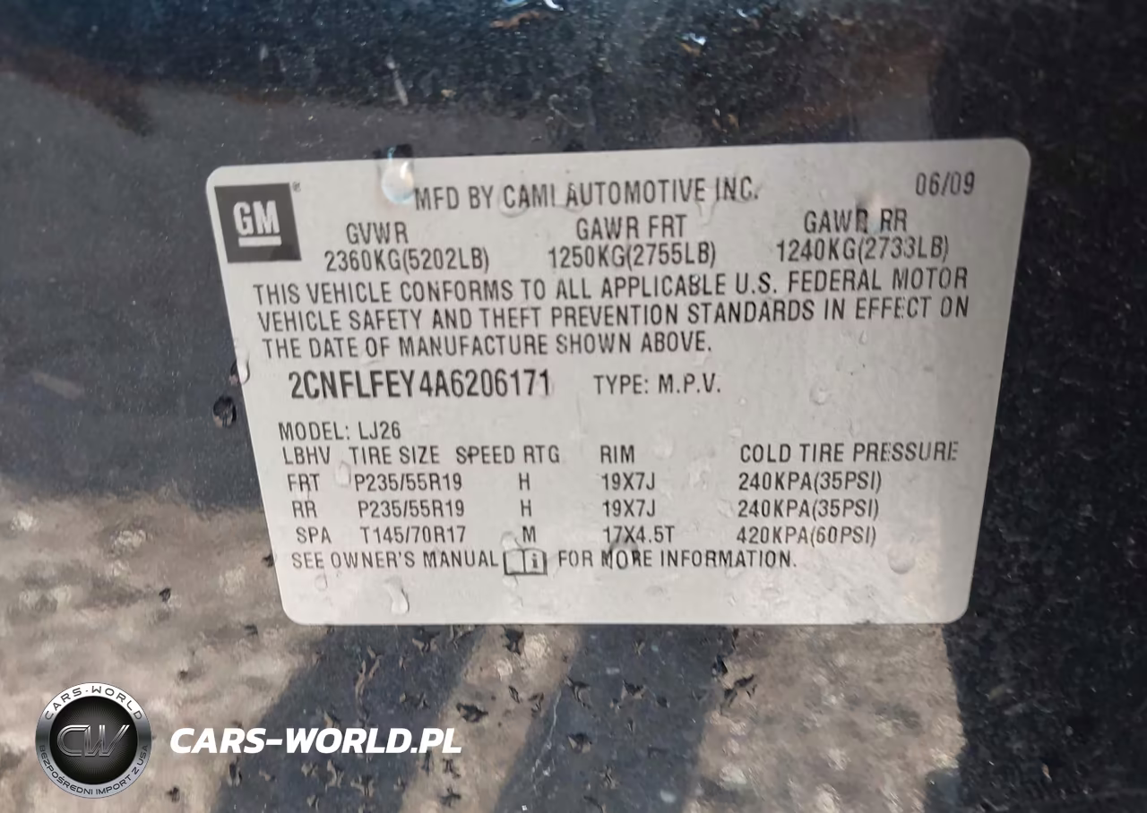 2010 Chevrolet Equinox Ltz VIN:2CNFLFEY4A6206171 - 9