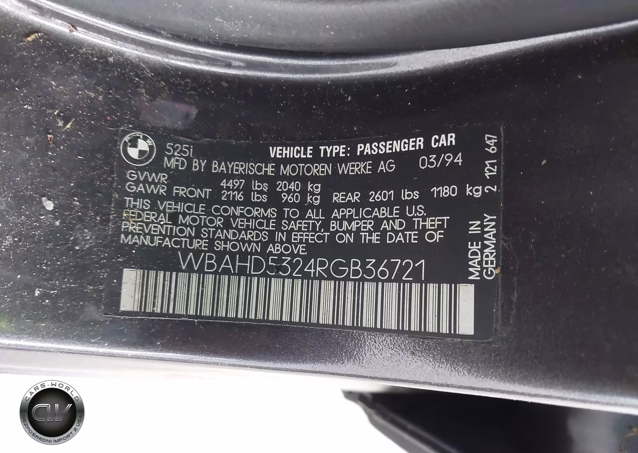 1994 BMW 525 I VIN:WBAHD5324RGB36721 - 9