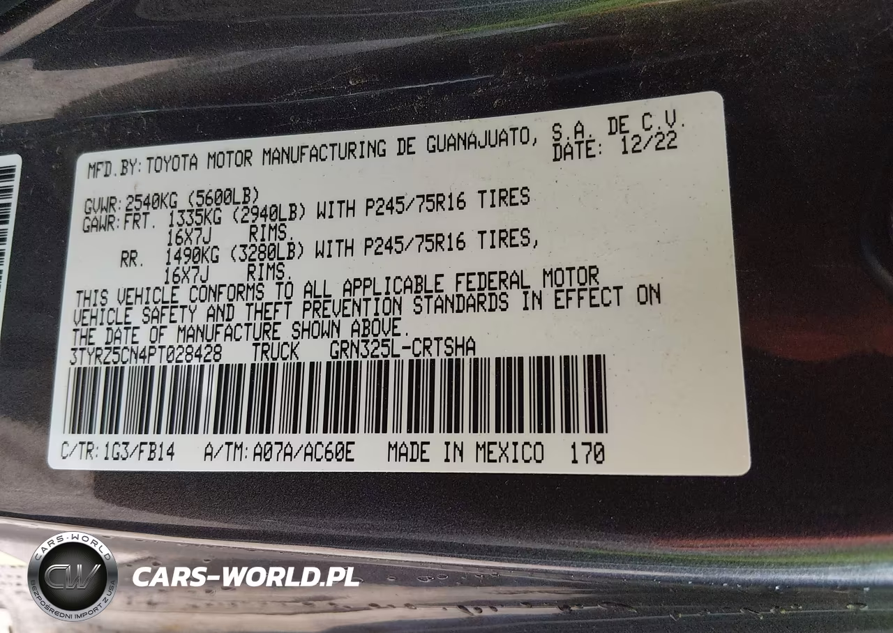 2023 Toyota Tacoma Sr V6 VIN:3TYRZ5CN4PT028428 - 9