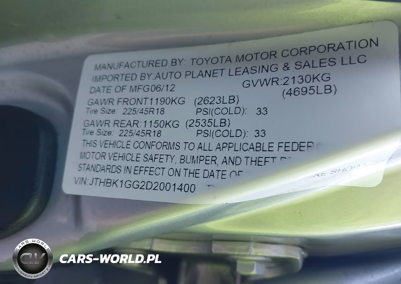 2013 Lexus Es 350 VIN:JTHBK1GG2D2001400 - 9