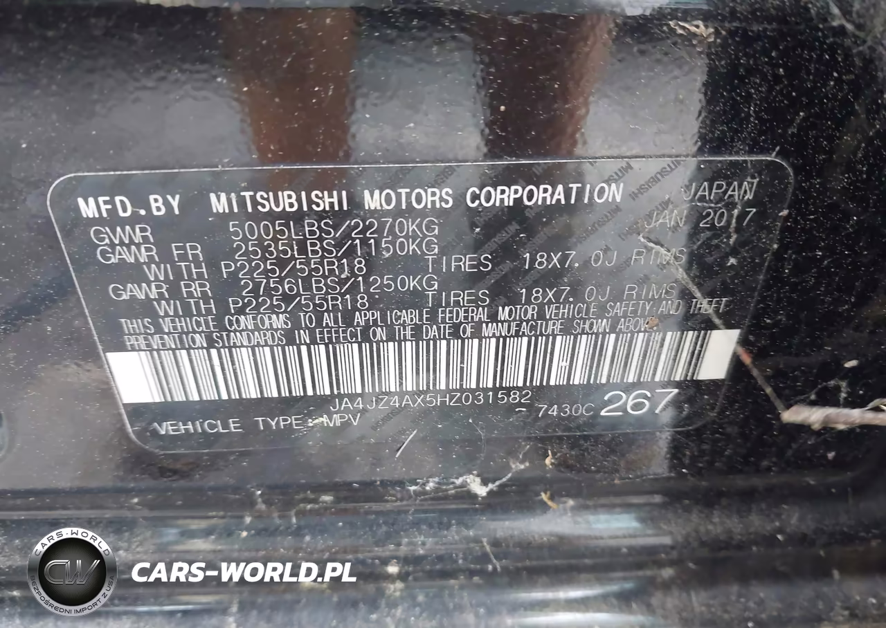 2017 Mitsubishi Outlander Gt VIN:JA4JZ4AX5HZ031582 - 9