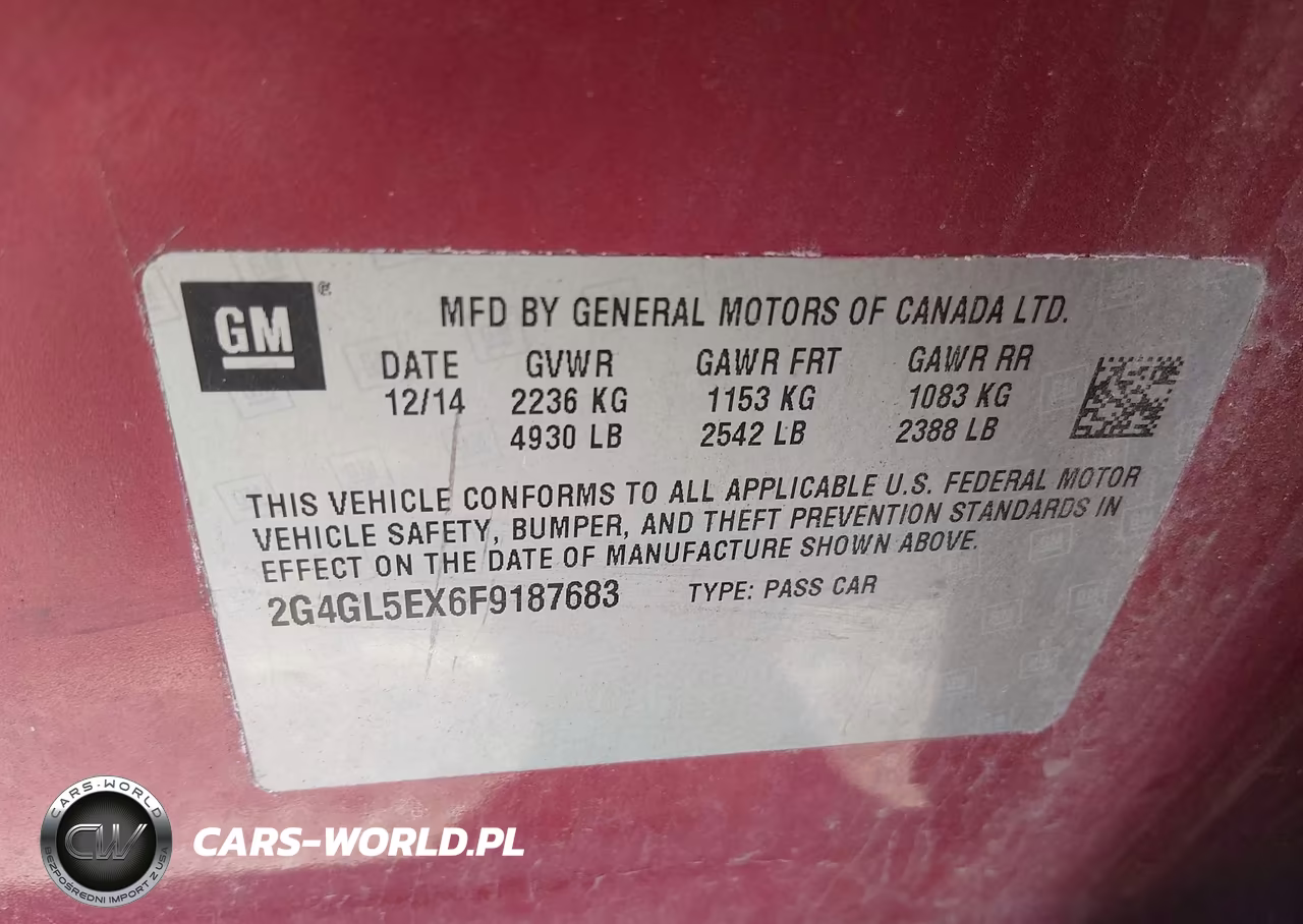 2015 Buick Regal Turbo VIN:2G4GL5EX6F9187683 - 9