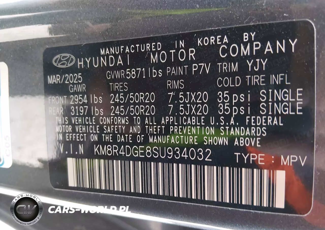 2025 Hyundai Palisade Sel Premium VIN:KM8R4DGE8SU934032 - 9