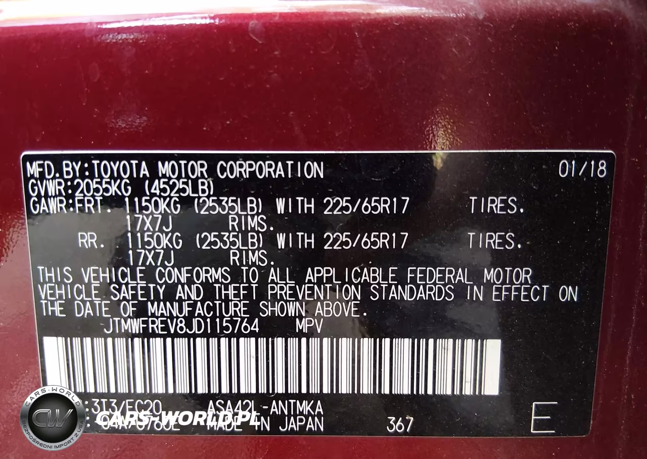 2018 Toyota Rav4 Xle VIN:JTMWFREV8JD115764 - 9