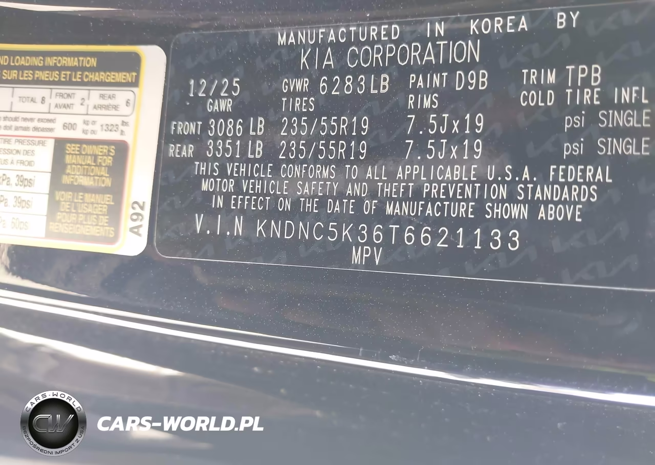 2026 Kia Carnival Mpv Ex VIN:KNDNC5K36T6621133 - 9