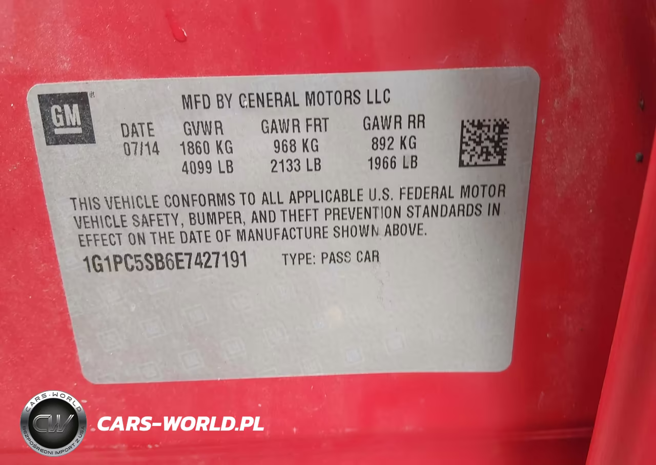 2014 Chevrolet Cruze 1Lt Auto VIN:1G1PC5SB6E7427191 - 9