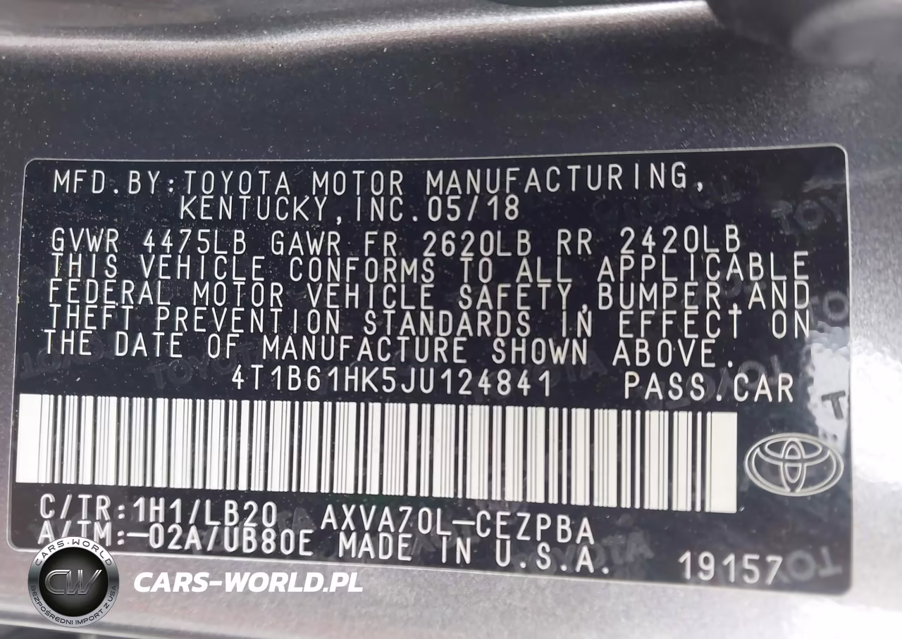 2018 Toyota Camry Xse VIN:4T1B61HK5JU124841 - 9