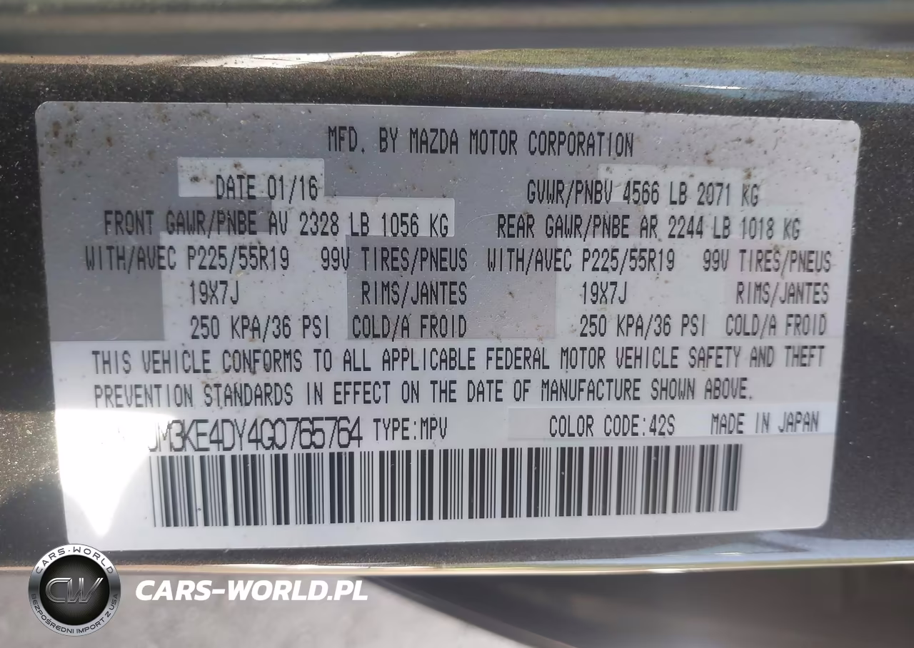 2016 Mazda Cx-5 Grand Touring VIN:JM3KE4DY4G0765764 - 9