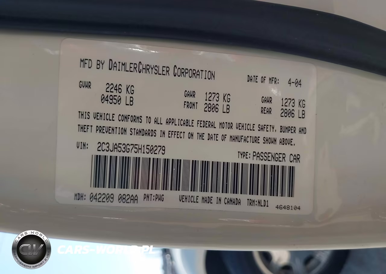 2005 Chrysler 300 Touring VIN:2C3JA53G75H150279 - 9