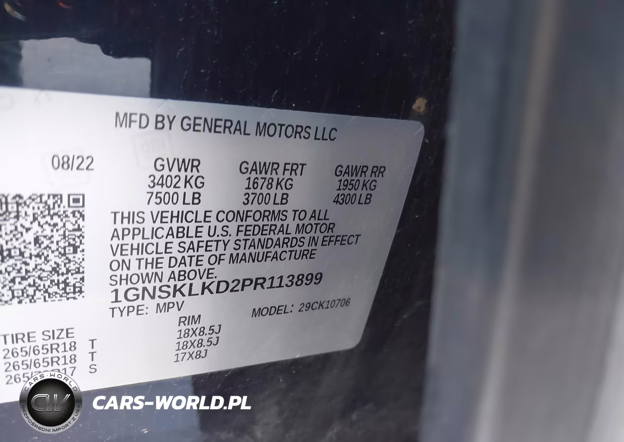 2023 Chevrolet Tahoe 4Wd Commercial Fleet VIN:1GNSKLKD2PR113899 - 9