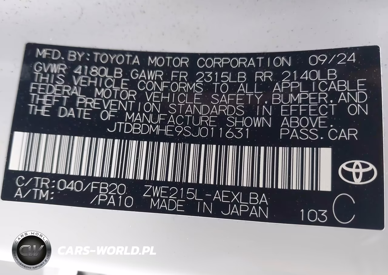 2025 Toyota Corolla Hybrid Le VIN:JTDBDMHE9SJ011631 - 9