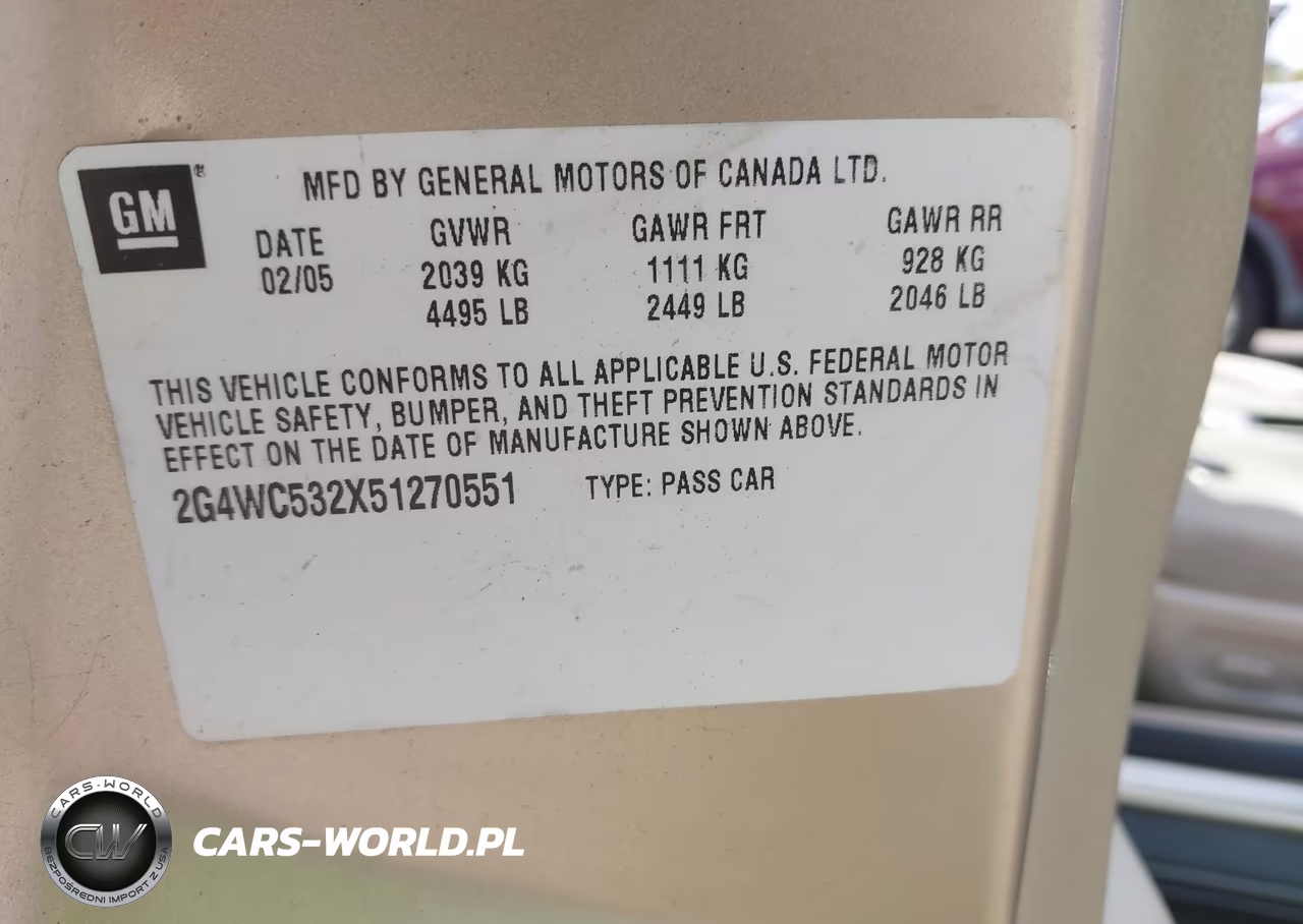 2005 Buick Lacrosse Cx VIN:2G4WC532X51270551 - 9