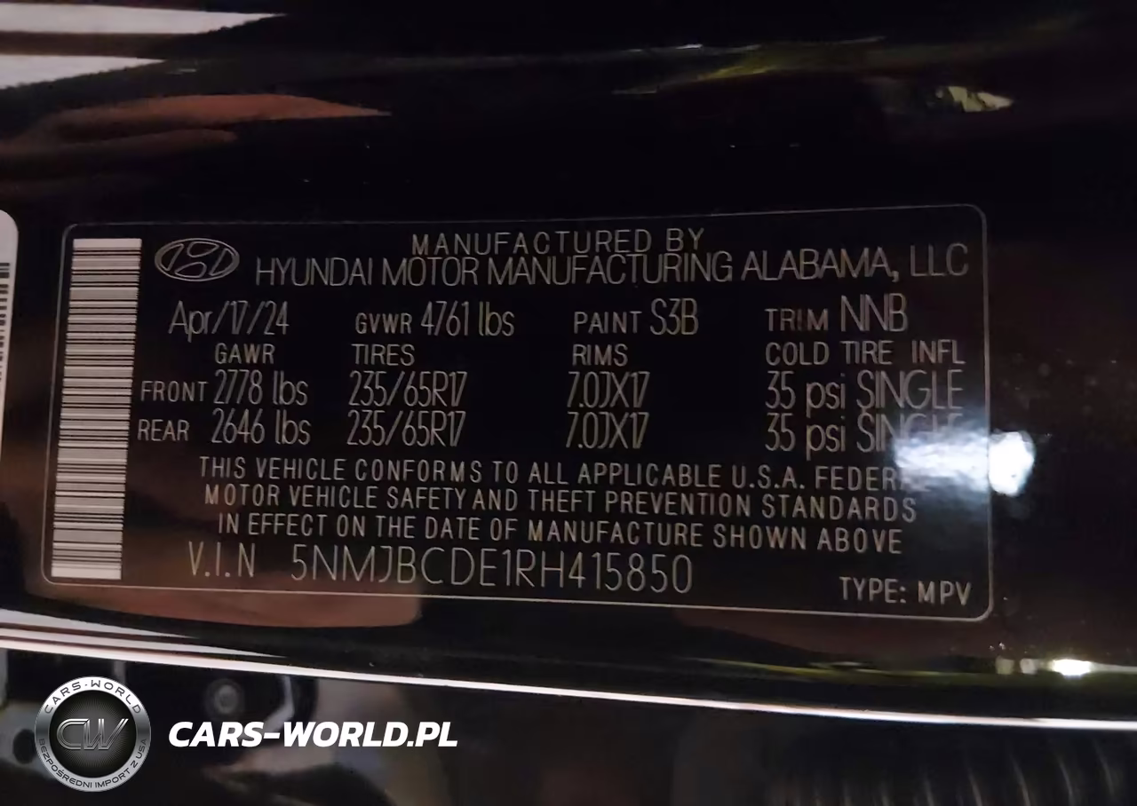 2024 Hyundai Tucson Sel VIN:5NMJBCDE1RH415850 - 9