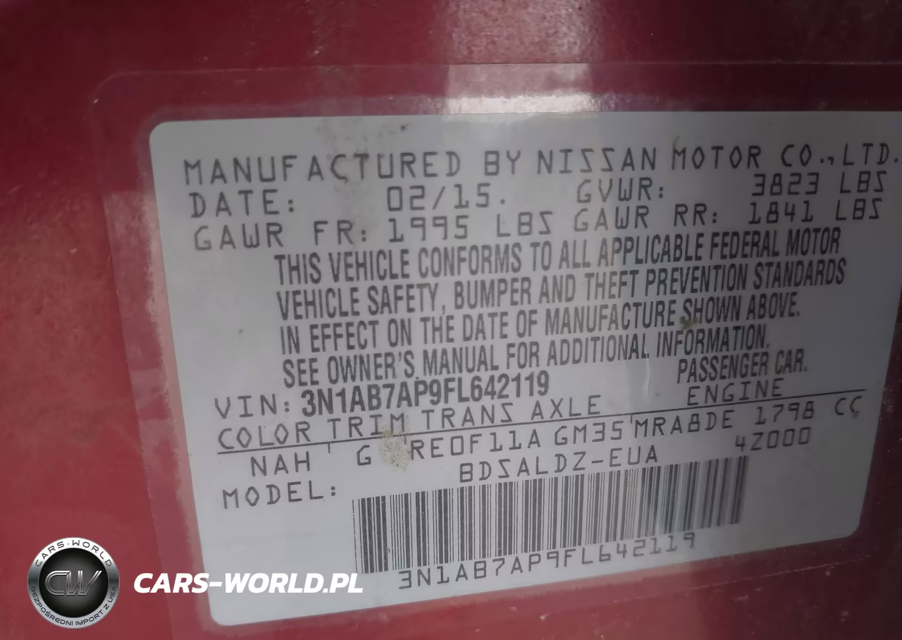 2015 Nissan Sentra Fe+ S-S-Sl-Sr-Sv VIN:3N1AB7AP9FL642119 - 9