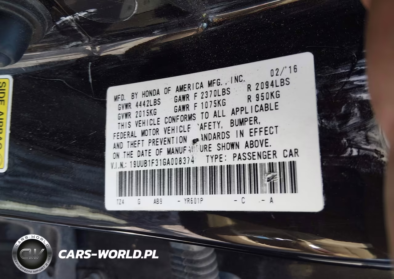 2016 Acura Tlx VIN:19UUB1F31GA008374 - 9